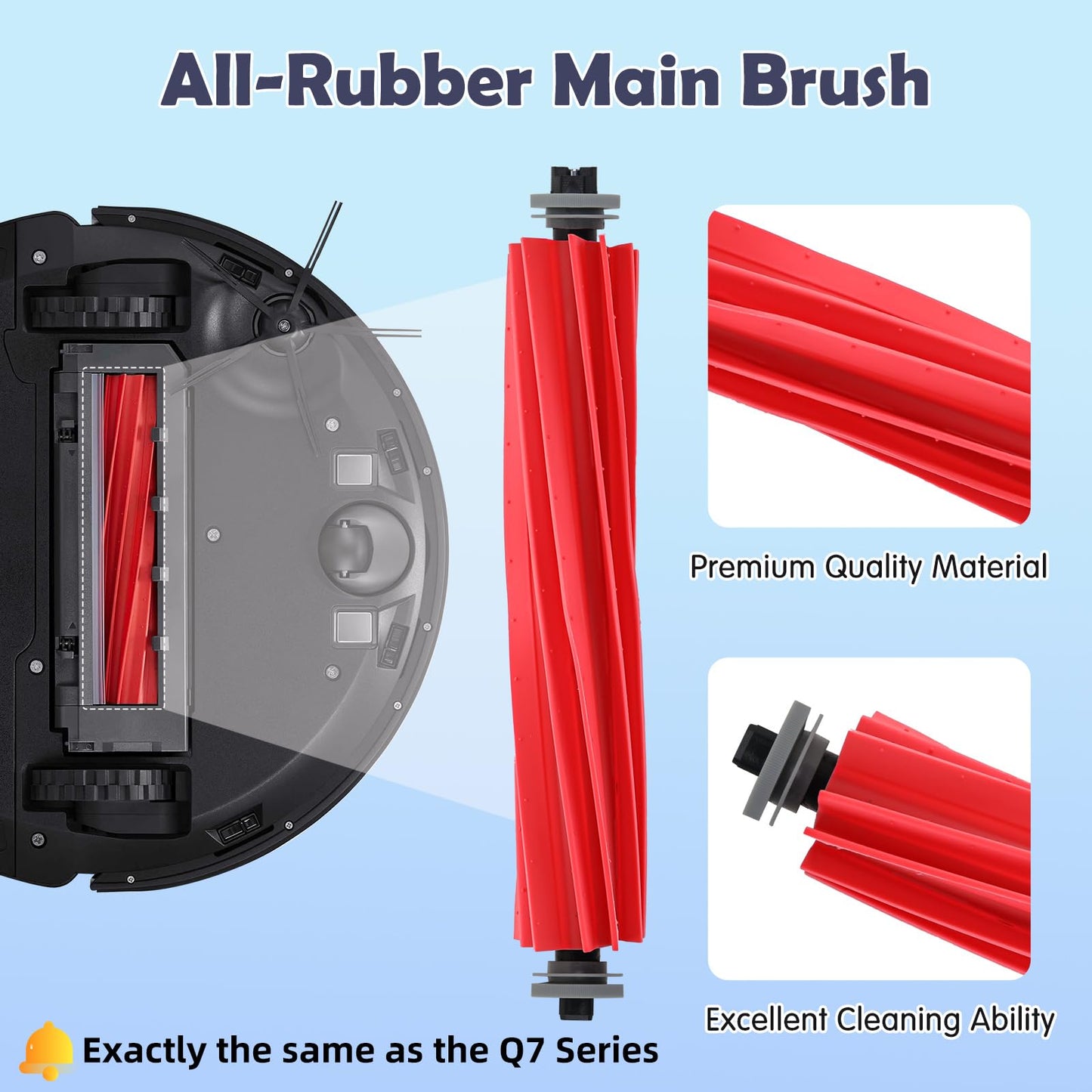 Accessories Kit Replacement Compatible with Roborock Q7 series Robot Vacuum(Not for Q7 M5)-18 Pack