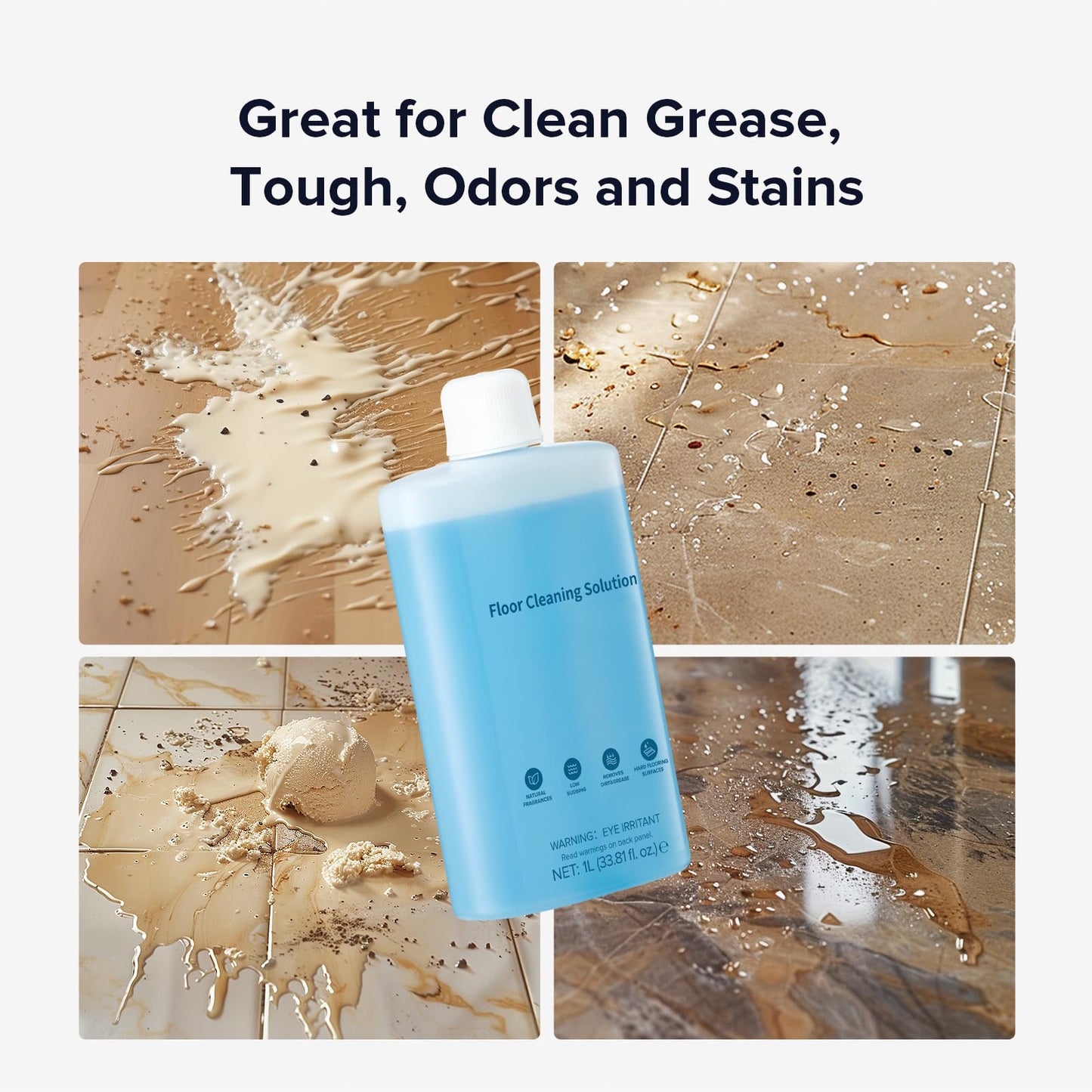 Roborock Floor Cleaning Solution, Compatible Robot Vacuums with Mopping and Wet and Dry Vacuum(1L)
