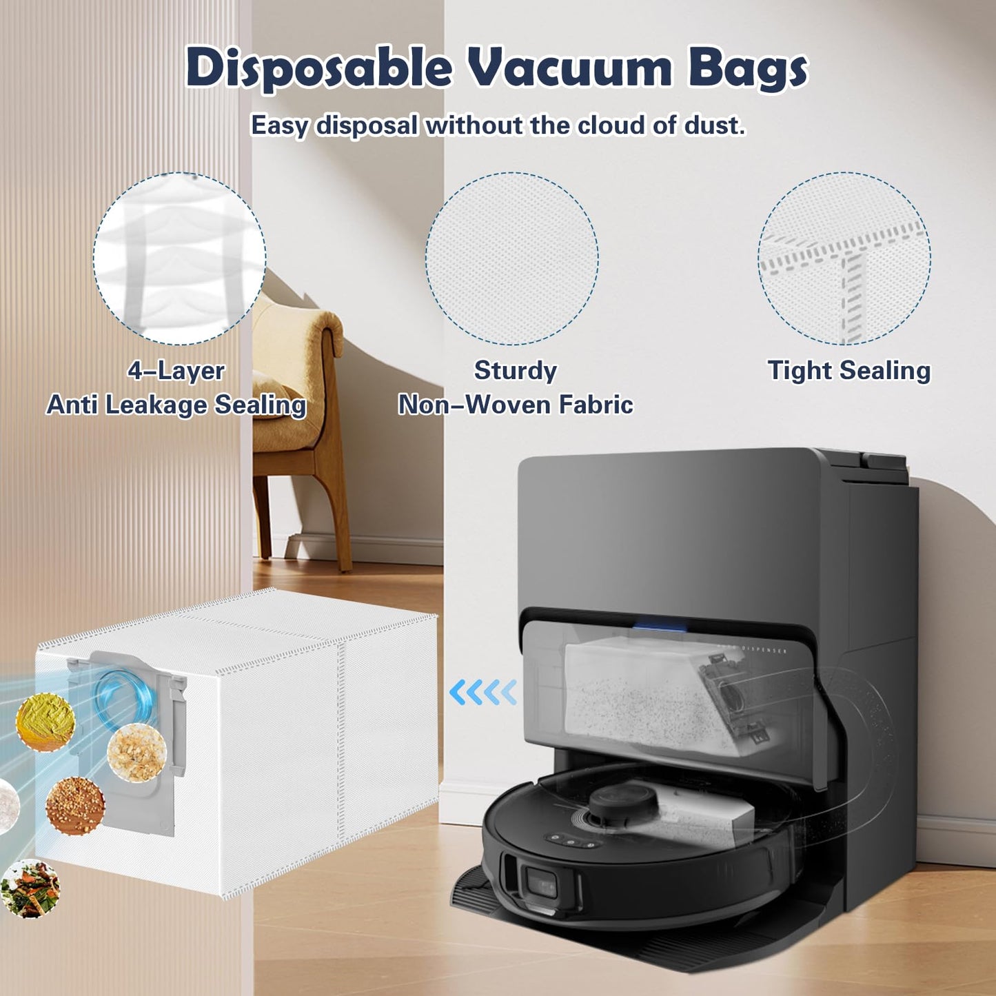 Accessories Kit Compatible with Roborock S8 Max/MaxV Ultra Robot Vacuum(24-Pack)