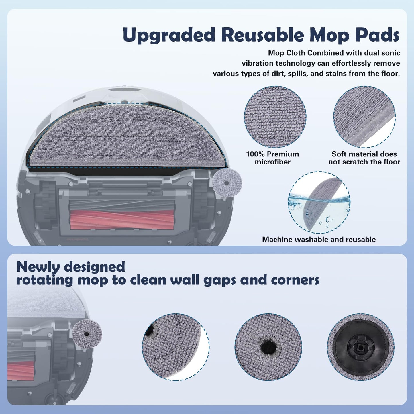 Accessories Kit Compatible with Roborock S8 Max/MaxV Ultra Robot Vacuum(24-Pack)