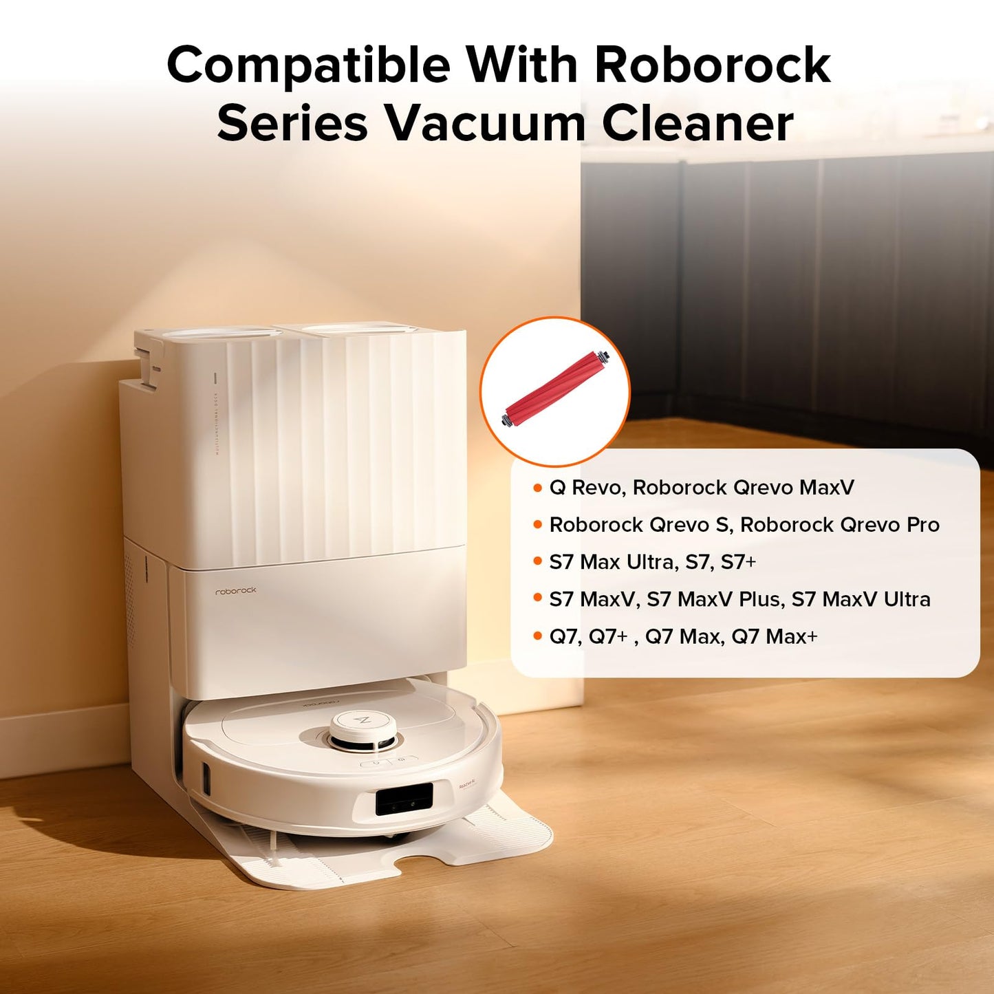 roborock Rubber Main Brush Replacement Q Revo Series, S7 Series , Q7 Series Robot Vacuum