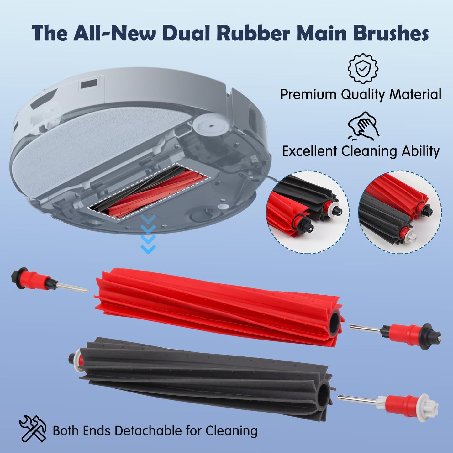 Accessories Kit Compatible with Roborock S8 Max/MaxV Ultra Robot Vacuum(24-Pack)