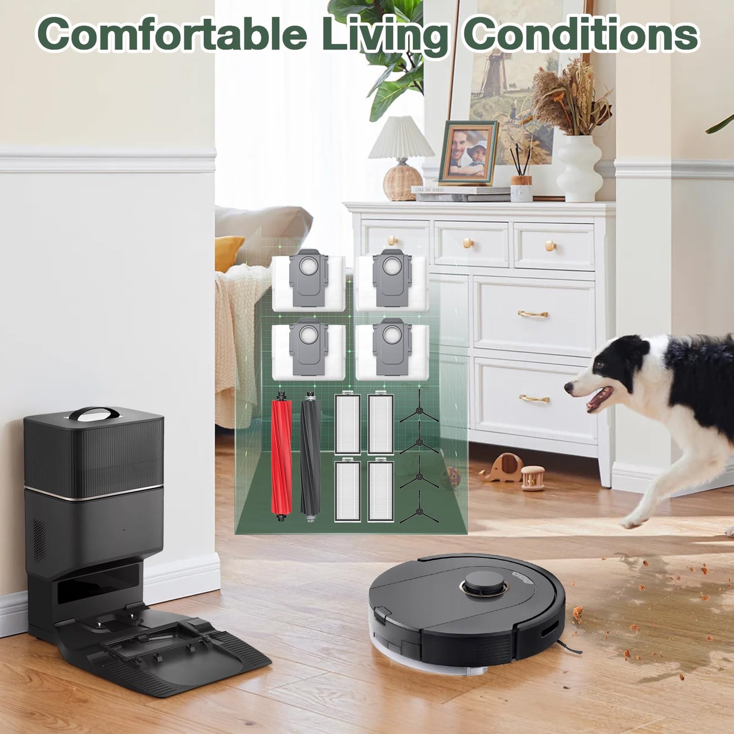 Accessories for Roborock Q5 Max+ / Q5 Pro+ / Q8 Max+ Robot Vacuum Cleaners(14Pack)