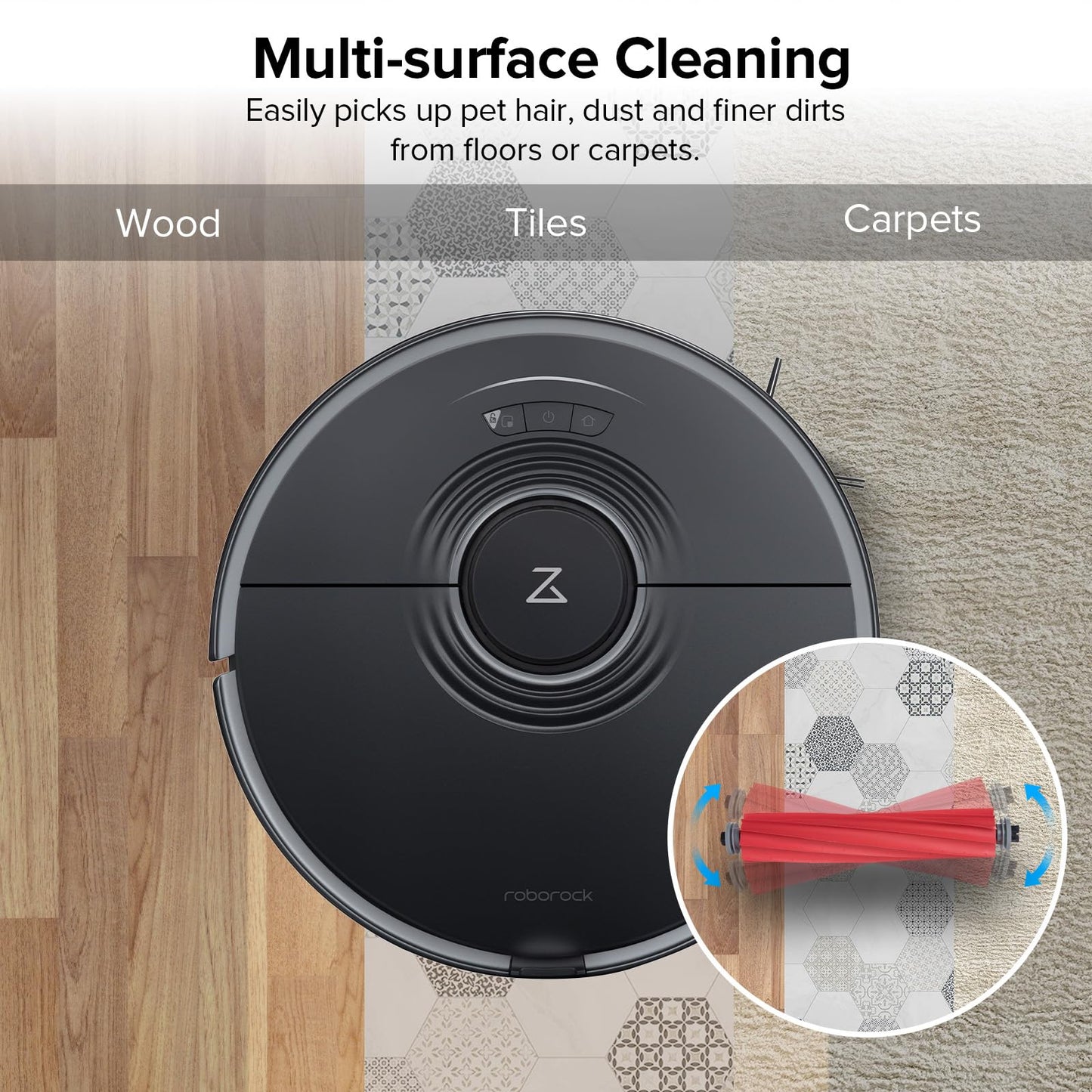roborock Rubber Main Brush Replacement Q Revo Series, S7 Series , Q7 Series Robot Vacuum