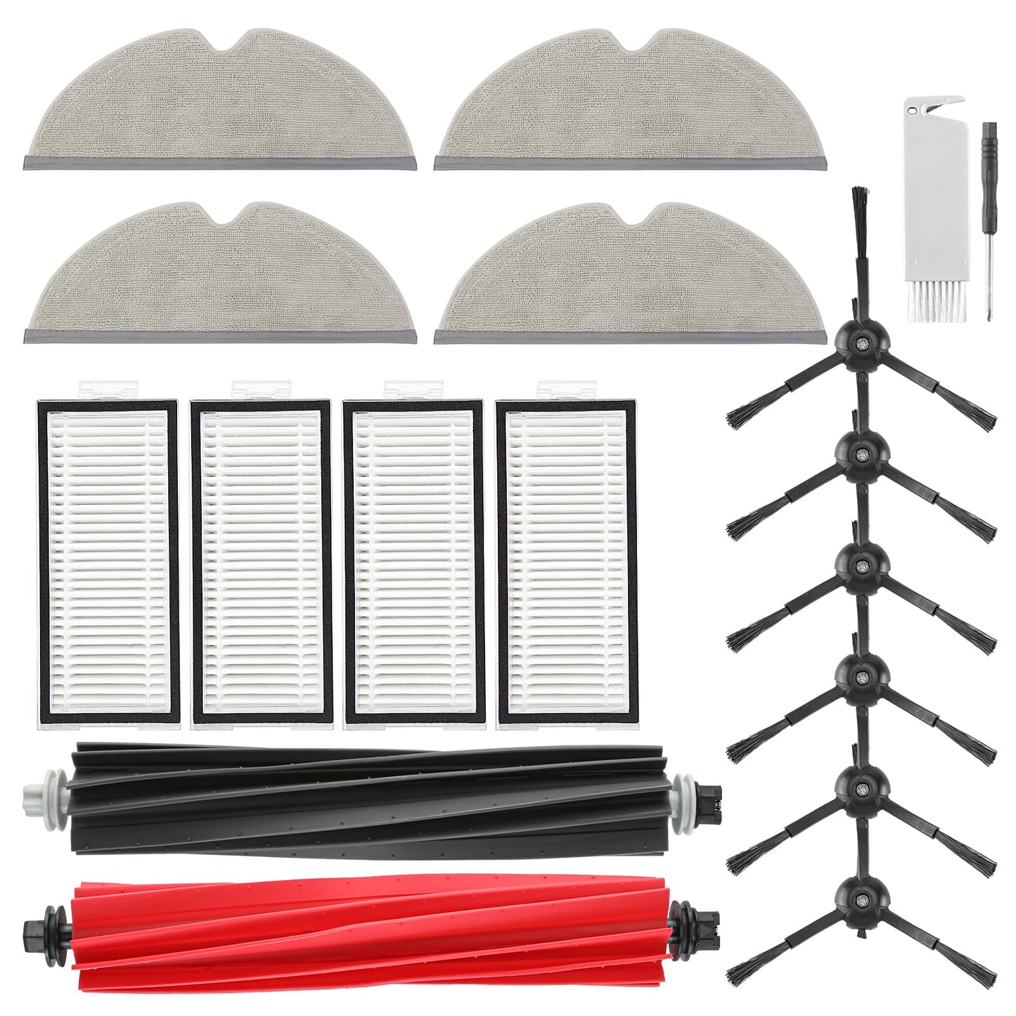 Accessories Kit Replacement Compatible with Roborock Q5 Pro / Q8 Max series Robot Vacuum(17 Pack)