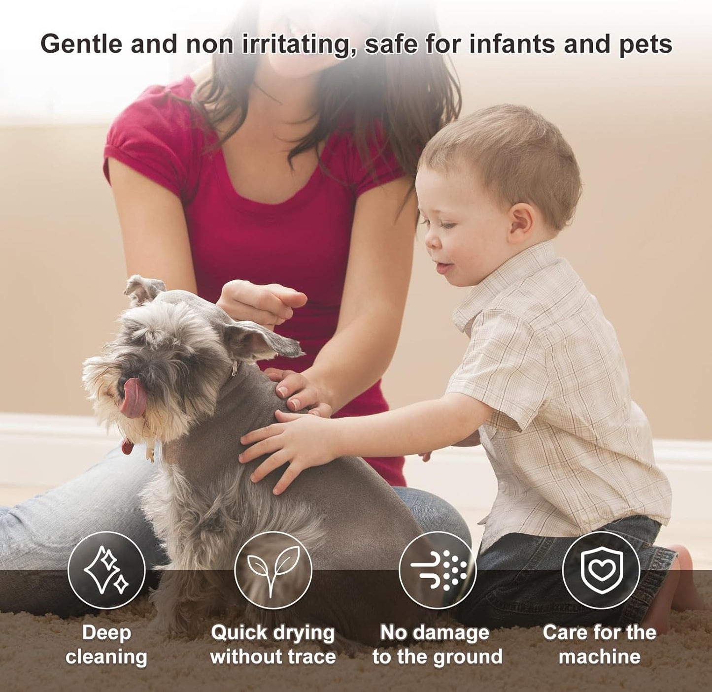 Floor Cleaning Solution Original Scent Compatible with Dreame Cleaning Solution, Residue & Streak Free, Suitable for All Robot Vacuum Cleaners and Wireless Wet Dry Dual-Use Vacuum Cleaners 2Pcs 500mL