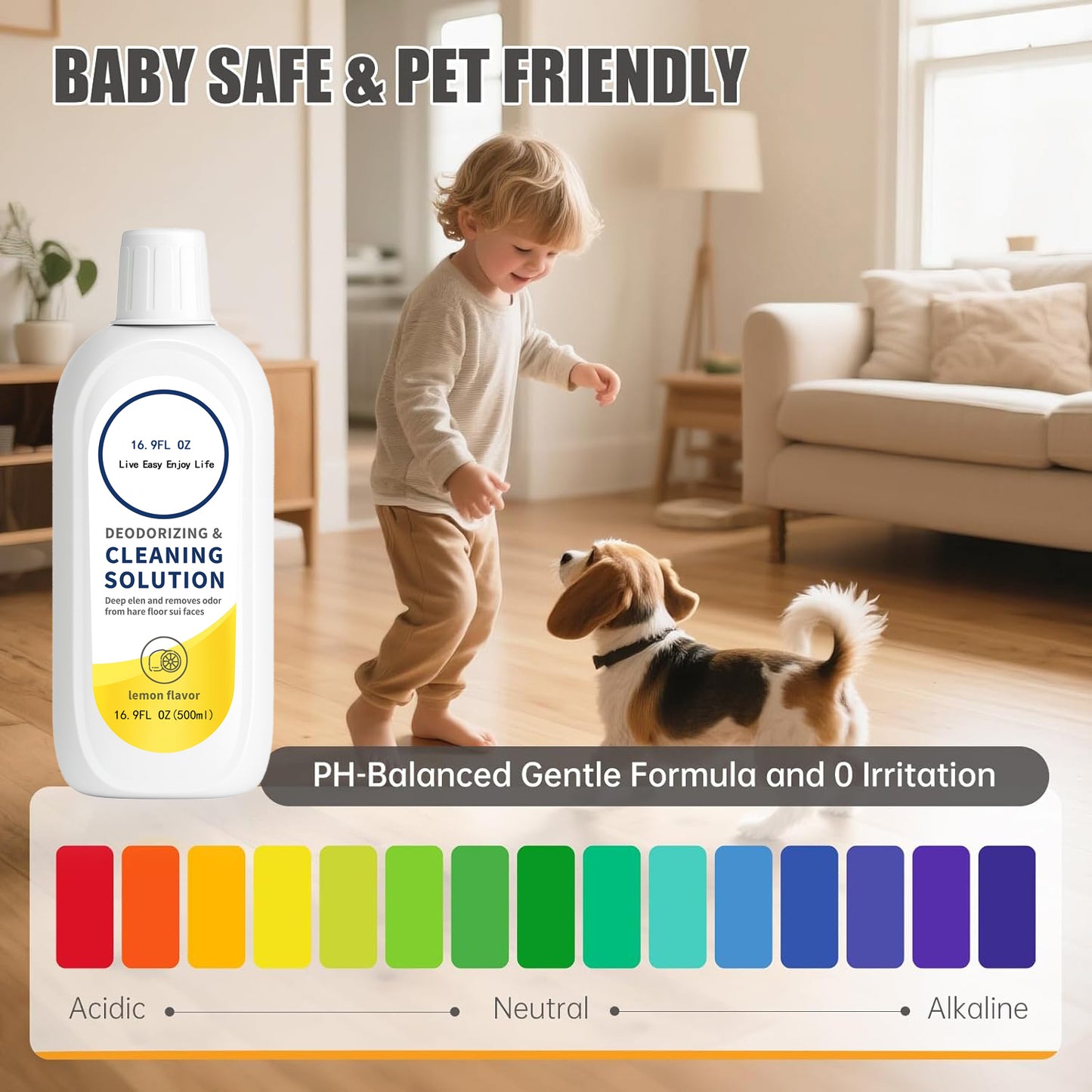 Floor Cleaning Liquid Solution Lemon Flavor 500ml, Compatible for Tineco FLOOR ONE S5/S3/IFLOOR3/IFLOOR2, Compatible for IFLOOR SERIES Vacuum Robot