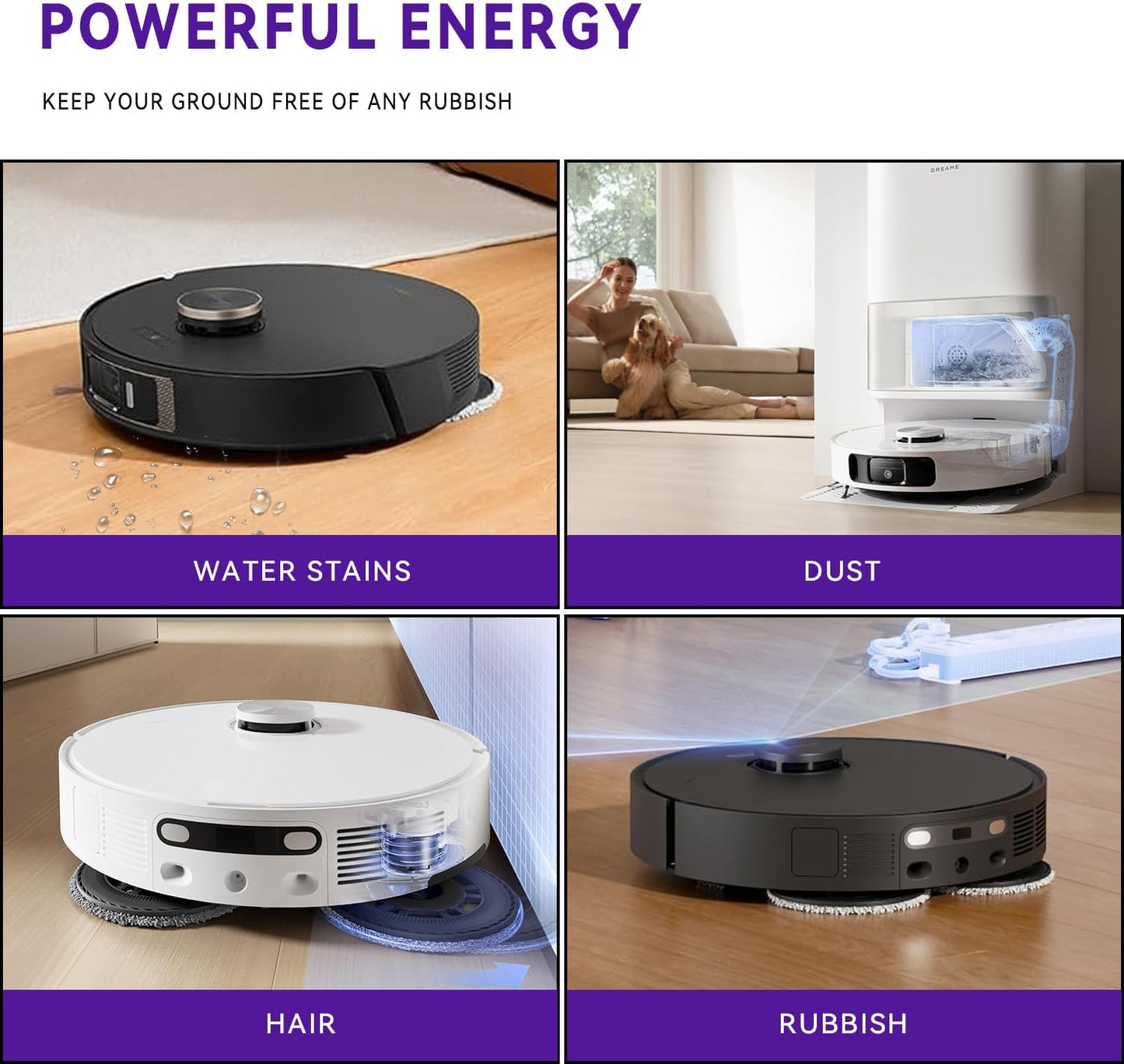 6800mAh Vacuum Battery Replacement for Dreame L20 Ultra, L20 Pro Ultra, L20 Ultra Complete, X30 Ultra, Bot L10s Ultra Gen2, Bot L20 Ultra, Bot X30 Ultra, RLL32SE, RLX41CE, RLX56C Robot Vacuum Cleaner