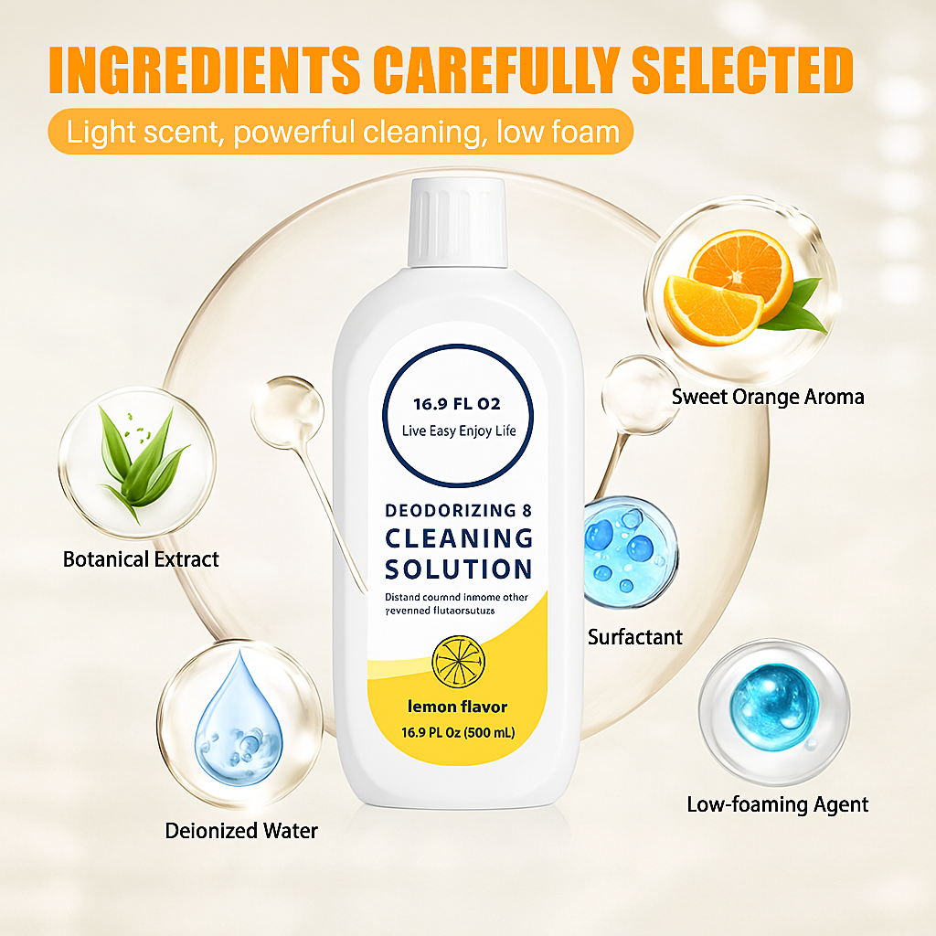 Floor Cleaning Liquid Solution Lemon Flavor 500ml, Compatible for Tineco FLOOR ONE S5/S3/IFLOOR3/IFLOOR2, Compatible for IFLOOR SERIES Vacuum Robot