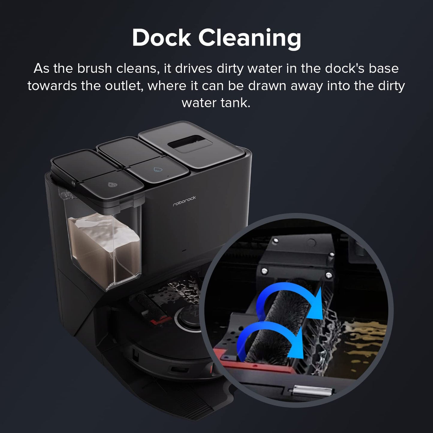 roborock High-Speed Cleaning Brush for Saros 10，S8 MaxV Ultra/Max Ultra/Pro Ultra，S7 Max Ultra/MaxV Ultra for Mop Washing and Dock Self-Cleaning (2pcs)