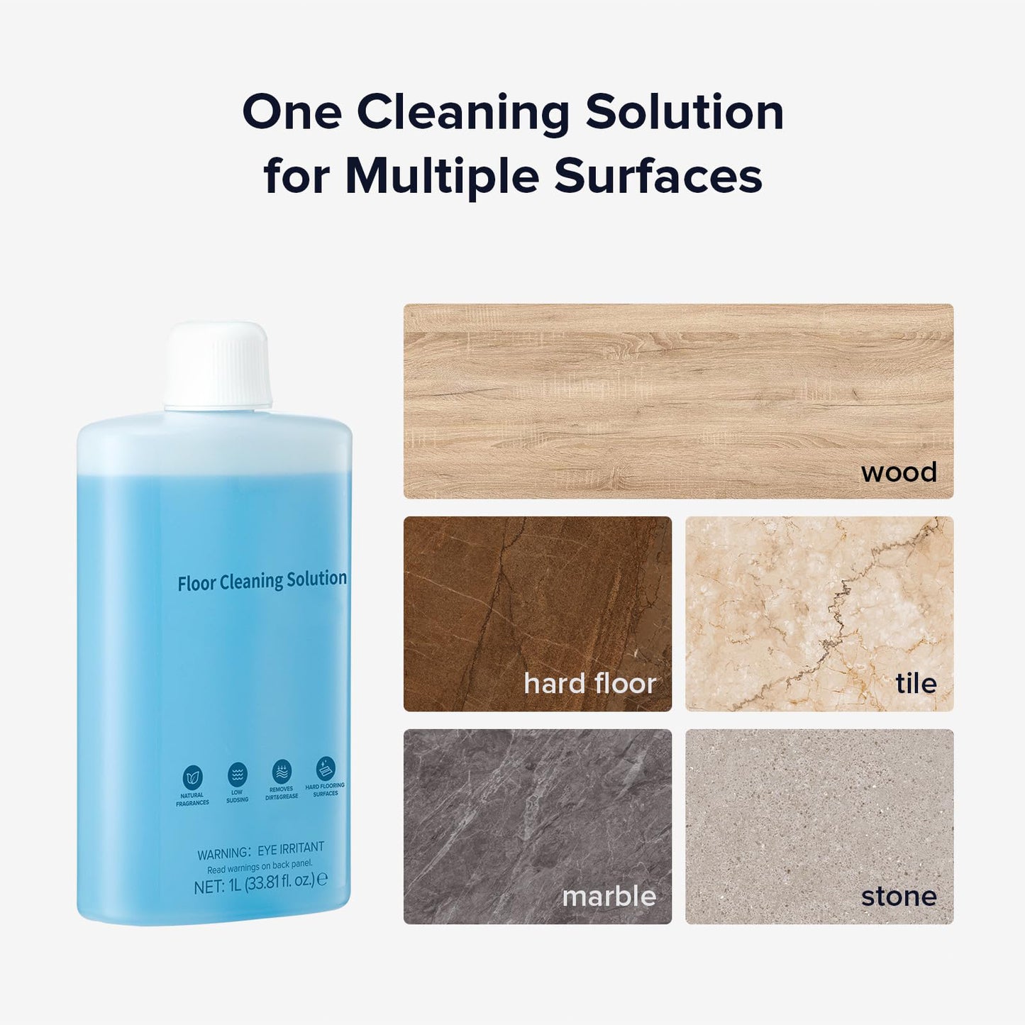 Roborock Floor Cleaning Solution, Compatible Robot Vacuums with Mopping and Wet and Dry Vacuum(1L)