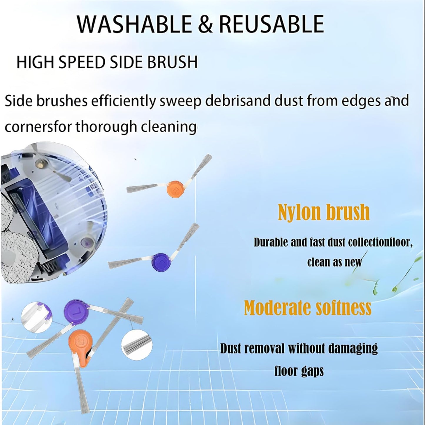 Replacement Accessories Kit For Narwal Freo Z10 / Z10 Ultra Robot Vacuum（14 Pack）