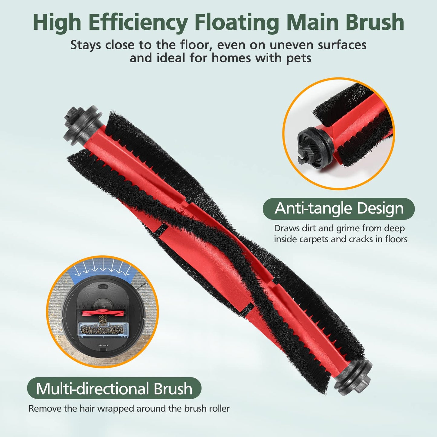 Replacement Accessories Kit Compatible with Roborock Q5 Q5+ Q5 Plus Vacuum Cleaner（11 Pack）