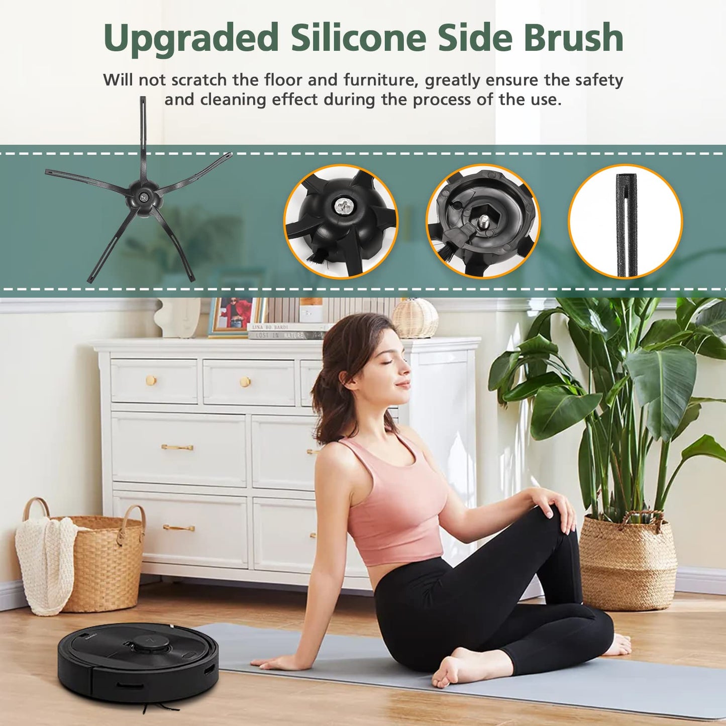 Replacement Accessories Kit Compatible with Roborock Q5 Q5+ Q5 Plus Vacuum Cleaner（11 Pack）