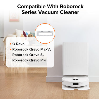 roborock Rubber Main Brush Cover Replacement Q Revo, Qrevo MaxV, Qrevo S, and Q Revo Pro QV 35ARobot Vacuum Cleaner, Roller Brush Cover Accessories Parts (White)