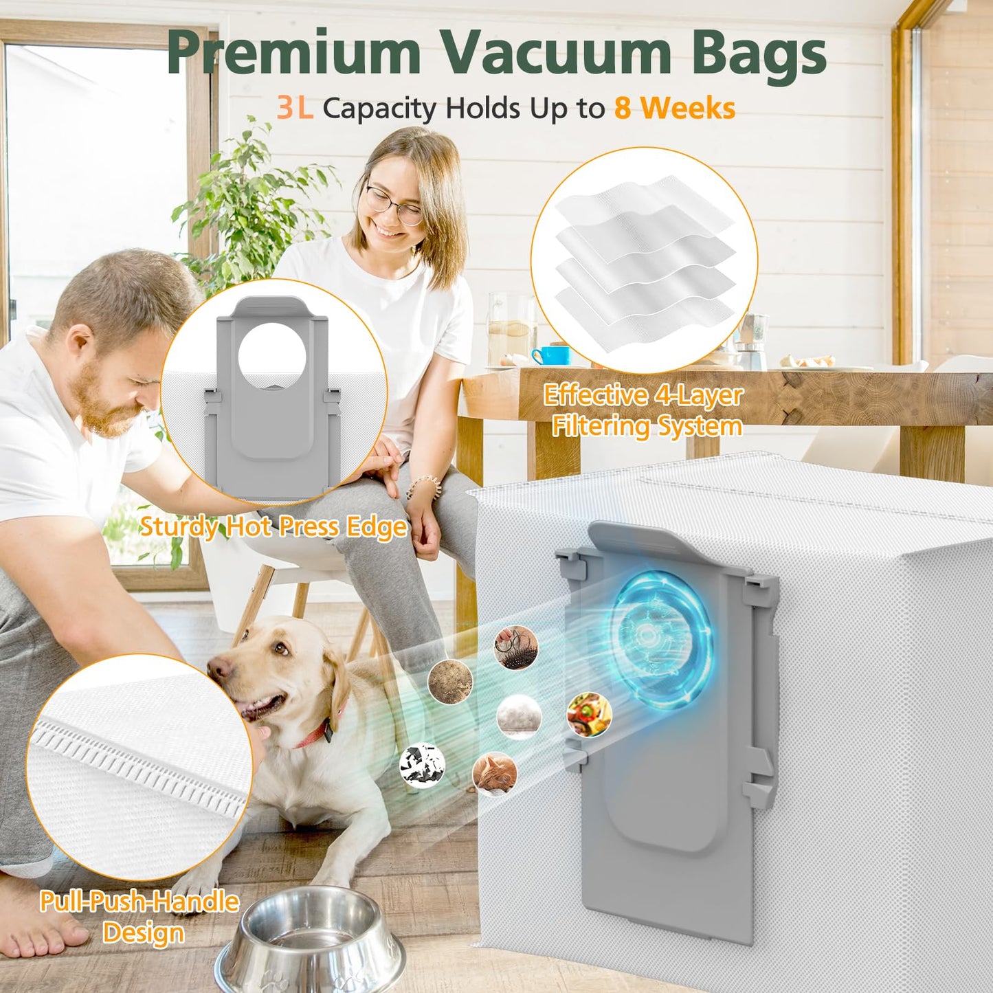 Accessories Kit Compatible with Roborock S8 Pro Ultra Robot Vacuum Cleaner（18 Pcs）