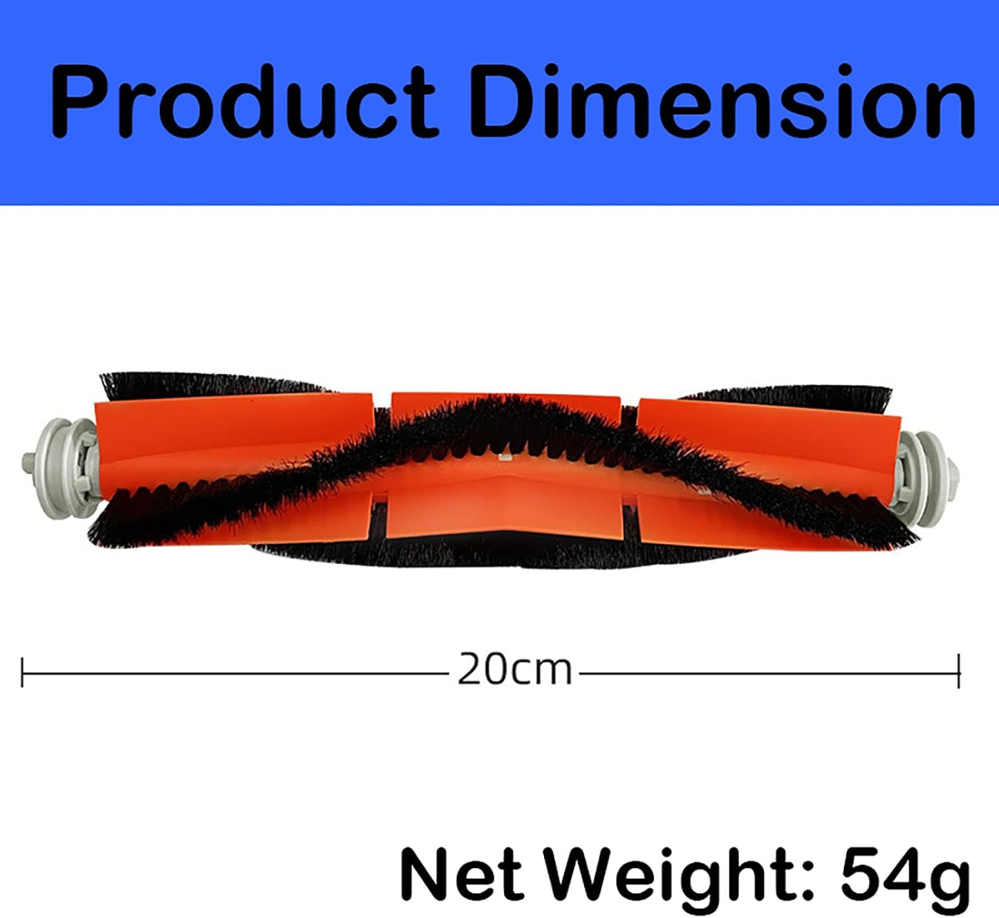 Replacement Parts Detachable Main Brushes Multi-Surface Rolling Brush for Dreame Bot W10/W10Pro Robot Vacuum Cleaner