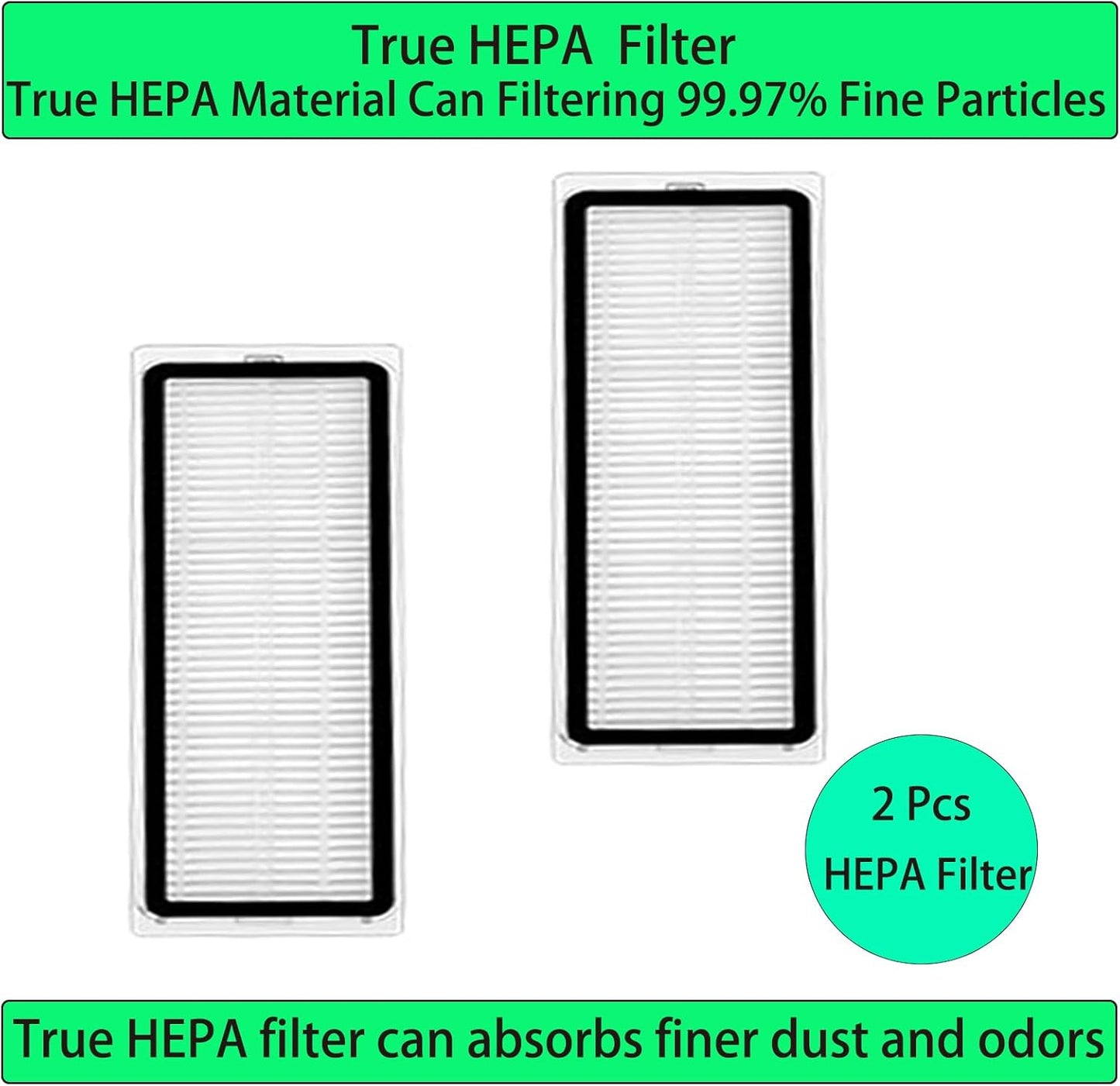 Replacement Spare Parts for Dreametech Bot W10 / W10 Pro Robot Vacuum 1 Main Brush 2 Side Brush 2 Filter 2 Mop Pad Bracket 4 Mop Pad Accessories (11 Pack)