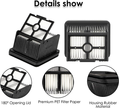 (5 Pieces) HEPA Filters Compatible for Dreame H12 Pro/ H13 Pro/ H12 DUAL/ M12 Wet Dry Vacuum Cleaner Filter Kit, Replacement Parts 5 Filters (Note: Not applicable to H12)