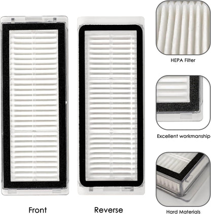 (8 Pieces) HEPA Filters Compatible for Dreametech L20 Ultra/ L30 Ultra Robot Vacuum Filter Kit, Replacement Parts 8 Filters