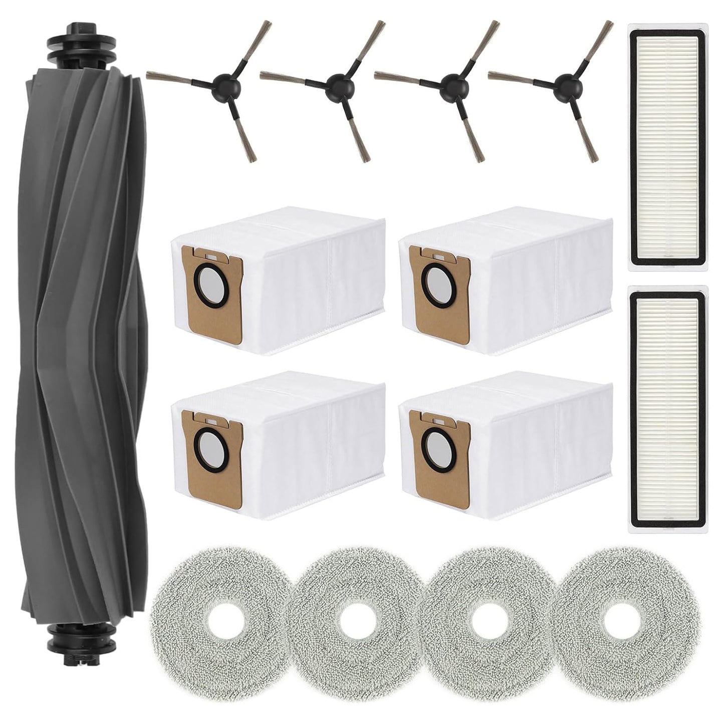 15 PCS Accessories Kit for Dreame L20 Ultra/ L30 Ultra Robot Vacuum Cleaner, Replacement Parts Main Brush, Side Brush, Washable Filter, Mop pads, Dust Bag
