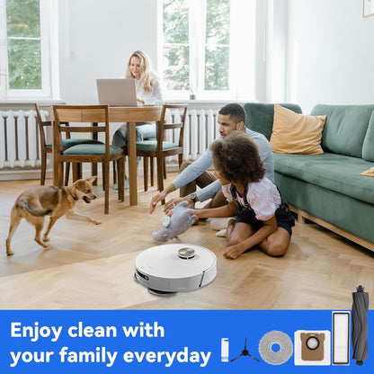 Replacement Parts Accessories Kit for Dreame L20 Ultra / L30 Ultra Robotic Vacuum Cleaner Spare Parts 1 Main Roller Brush 2 HEPA Filters 6 Side Brushes 6 Pads 6 Dust Bags and 1 Brush