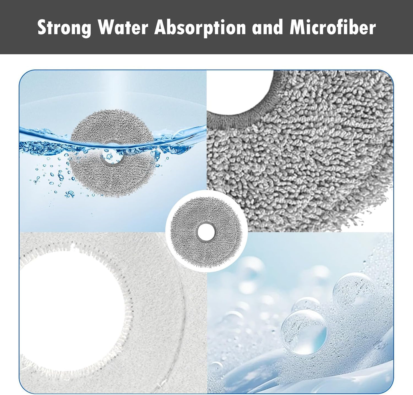 24 Pack Replacement Accessories for Dreame L20 / L30 Ultra Robot Vacuum，1 Main Brush 4 HEPA Filters 6 Side brushes 6 Mop Pads 6 Dust Bags 1 Cleaning Brush