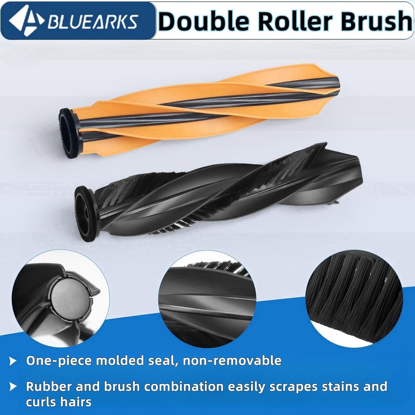 26Pcs Replacement Parts for Dreame X50 Ultra/L50 Ultra/L40s Pro Ultra/Mova V50 Ultra Vacuum Cleaner Accessories Kit,1 Set Main Brush 4 Hepa Filters 6 Side Brush 6 Vacuum Bags 6 Mop Pads