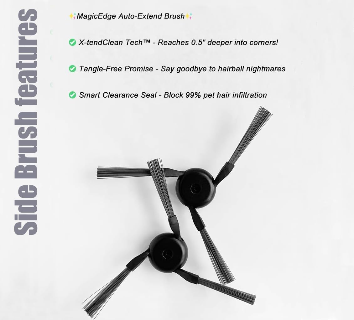 Dreame X50 Ultra Replacement Parts Accessories for Dreame X50 Ultra Complete L50 Ultra X50 Master L40s Pro Ultra MOVA V50 Mop Pads X6 Dust Bags X4; HEPA Filter X4; Main Brushes X2; Side Brushes X4