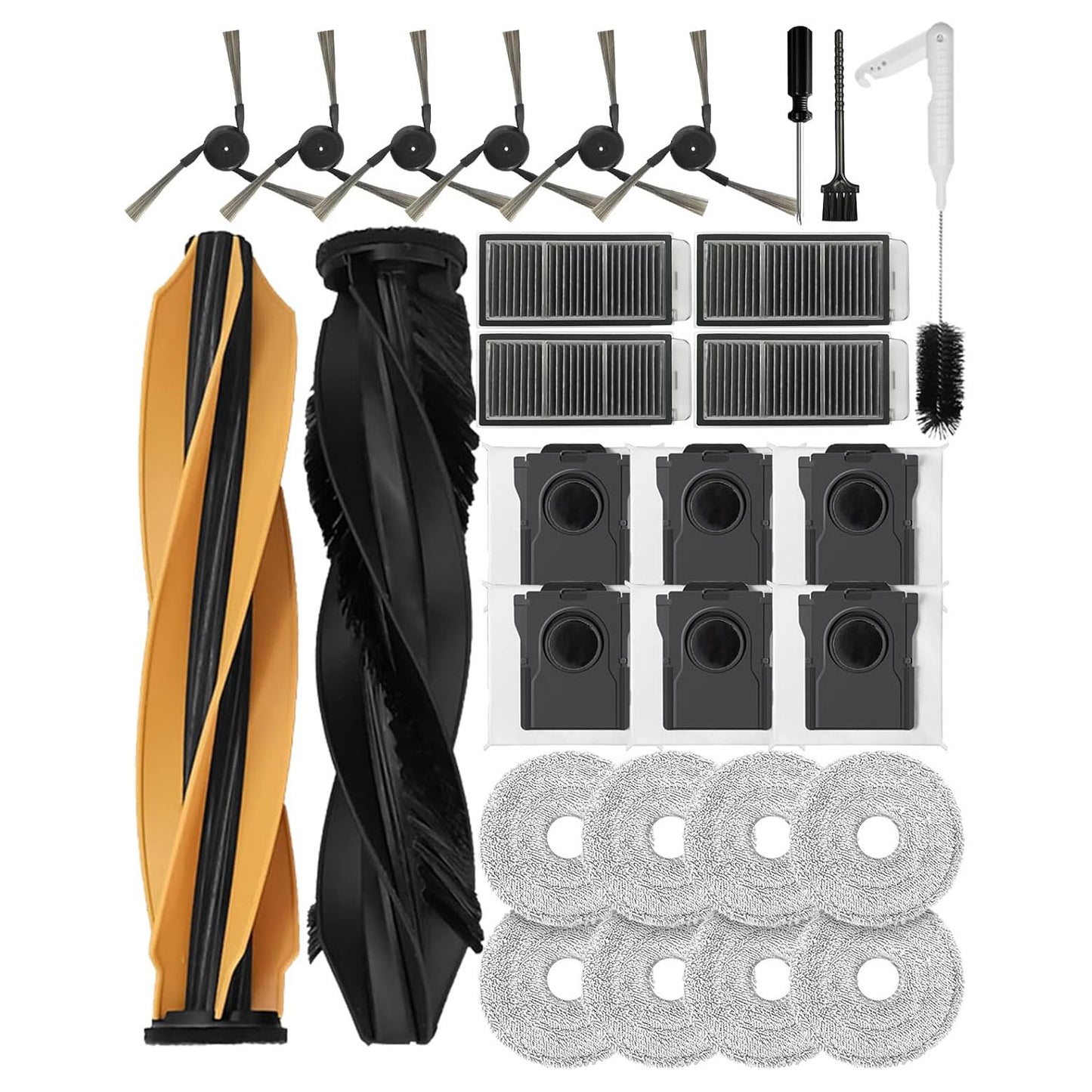 29 Pack Accessories Kit Compatible with Dreame X50 Ultra Complete/L50 Pro Ultra/L50 Ultra/X50 Master/L40s Pro Ultra/Matrix10 Ultra/Mova V50 Ultra Complete Replacement Parts, Main Brush, Dust Bag