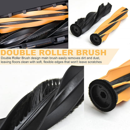 Accessories Replacement Parts Compatible with Dreame X50 Ultra/ L50 Ultra/ L40s Pro Ultra and Mova V50 Ultra Robot Vacuum Cleaner,4 Rubber Main Brush,6 Filters,6 Dust Bags,8 Mop Pads,6 Side Brushes