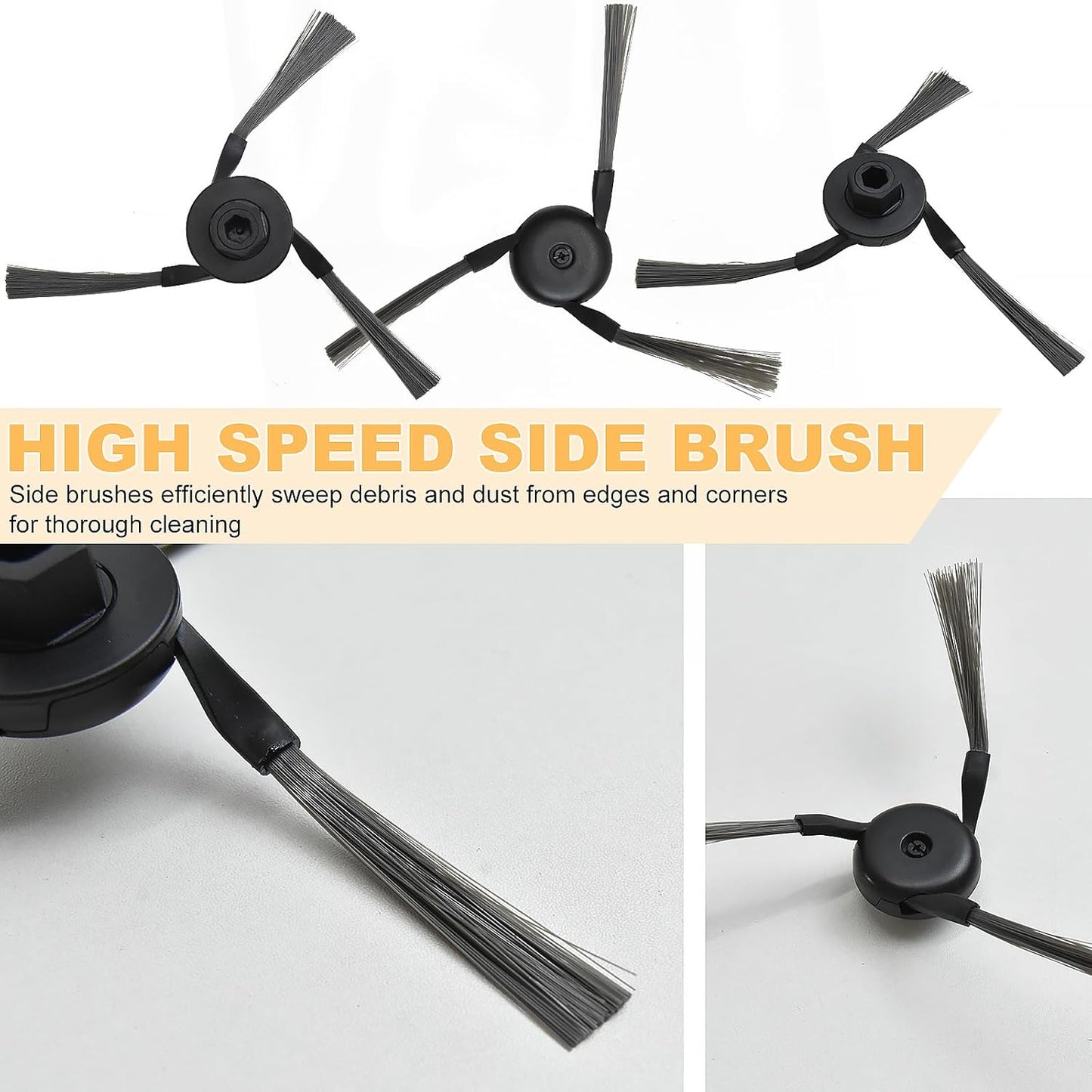 Accessories Replacement Parts Compatible with Dreame X50 Ultra/ L50 Ultra/ L40s Pro Ultra and Mova V50 Ultra Robot Vacuum Cleaner,4 Rubber Main Brush,6 Filters,6 Dust Bags,8 Mop Pads,6 Side Brushes