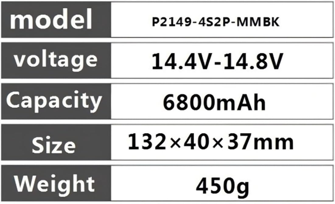 Vacuum Cleaner Battery 14.4V 6800mAh Replacement Battery. Compatible With Dreame X40 Ultra / L40 Ultra / X40 Master / W20Pro Ultra / W20 Pro Ultra
