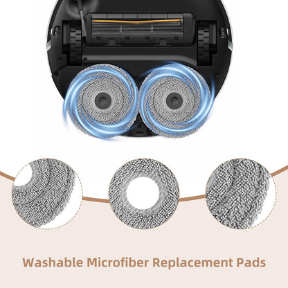 TriCut Brush Accessories Replacement Parts for Dreame X40 Ultra/ X30 Ultra/ L30 Ultra/ L10s Ultra/ L20 Ultra/ L10s Pro/ L40 Ultra, MOVA P10 / P10 Pro/ P50 Pro, Includes 4 mop Cloths, 4 dust Bags