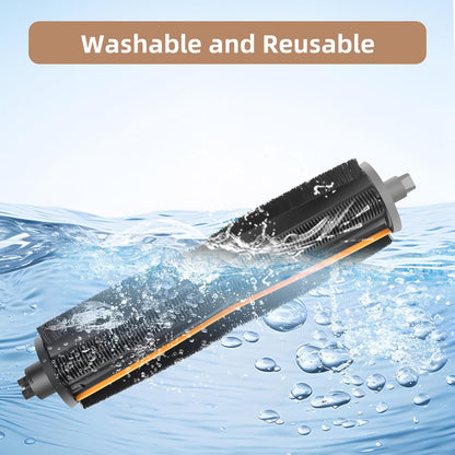 TriCut Brush Accessories Replacement Parts for Dreame X40 Ultra/ X30 Ultra/ L30 Ultra/ L10s Ultra/ L20 Ultra/ L10s Pro/ L40 Ultra, MOVA P10 / P10 Pro/ P50 Pro, Includes 4 mop Cloths, 4 dust Bags